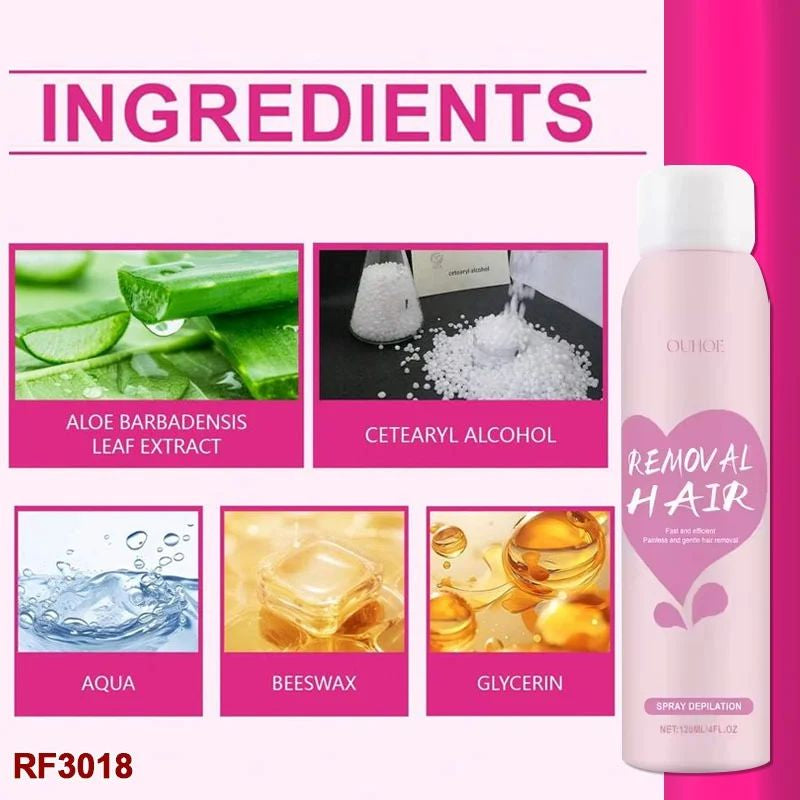 OUHOE Hair Removal Spray – 120ml Fast & Gentle Depilatory Spray
