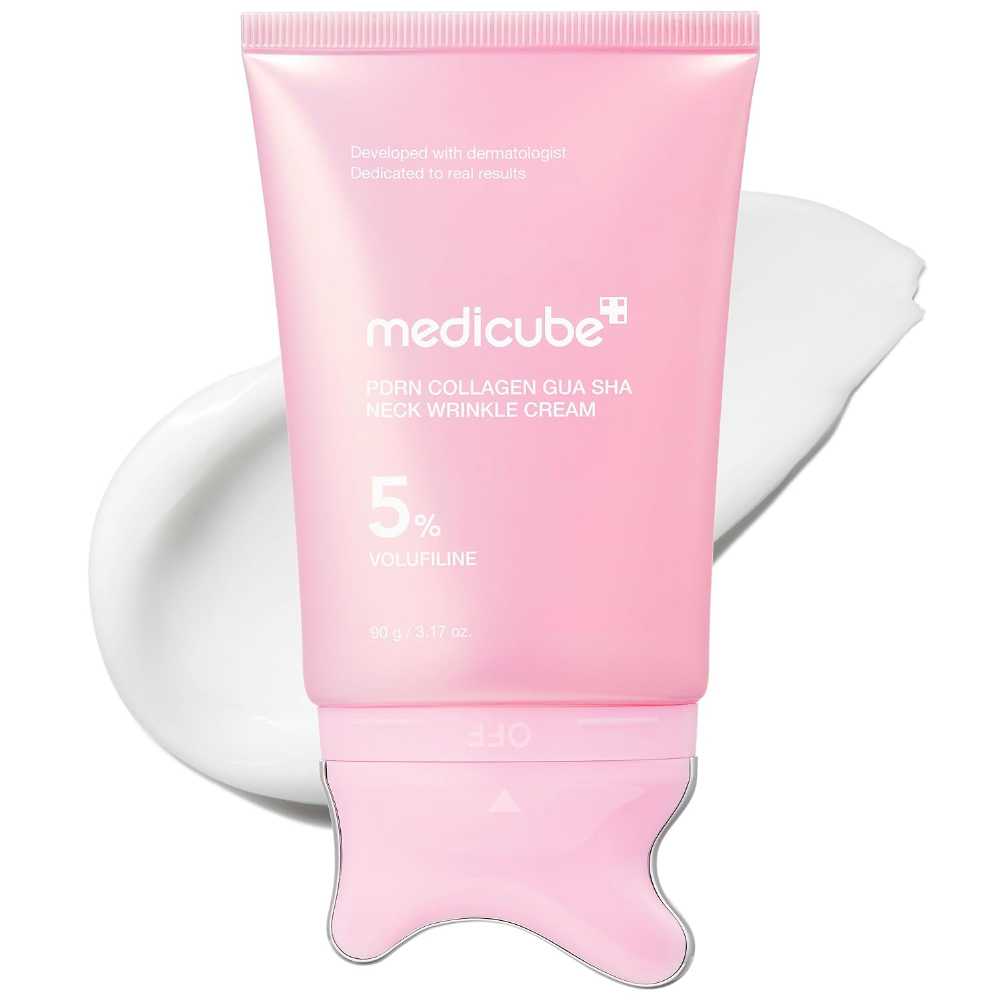Medicube PDRN Collagen Gua Sha Neck Wrinkle Cream – 5% Volufiline, 90g