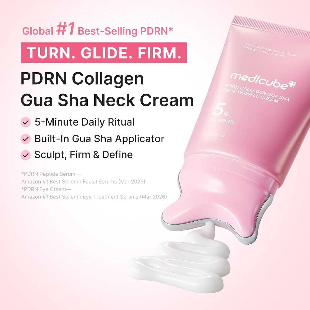 Medicube PDRN Collagen Gua Sha Neck Wrinkle Cream – 5% Volufiline, 90g