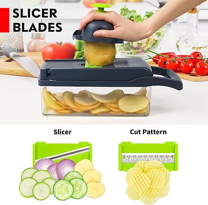 Multifunctional Vegetable Chopper, Cutter & Slicer